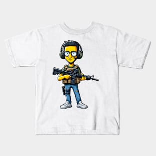 Tactical Yellow People Kids T-Shirt